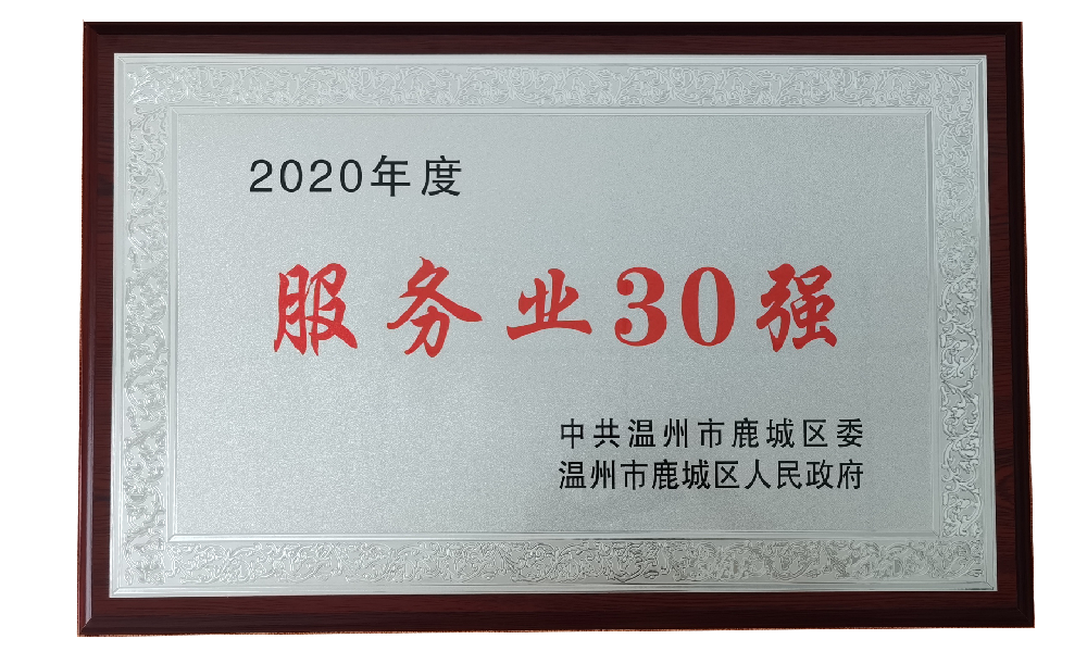 2020年鹿城区服务业30强